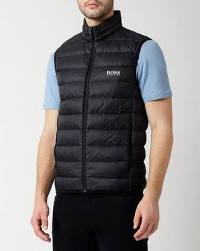 Buy HUGO BOSS Quilted Zip-Front Gilet 