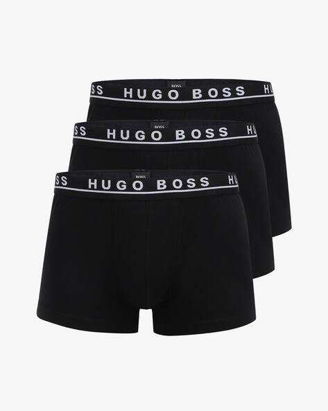 Buy BOSS Pack of Trunks with Elasticated Waistband Black Color
