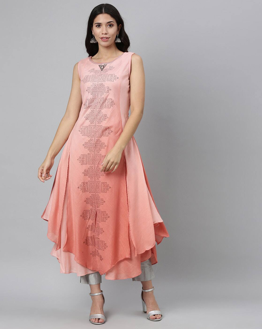 Buy Peach Kurtis \u0026 Tunics for Women by 