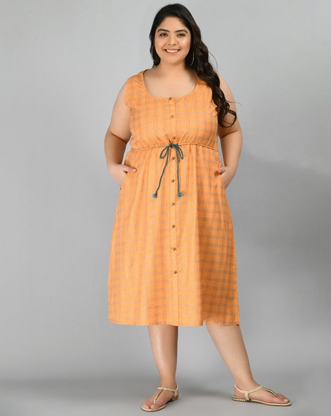 Orange sundress cheap plus size