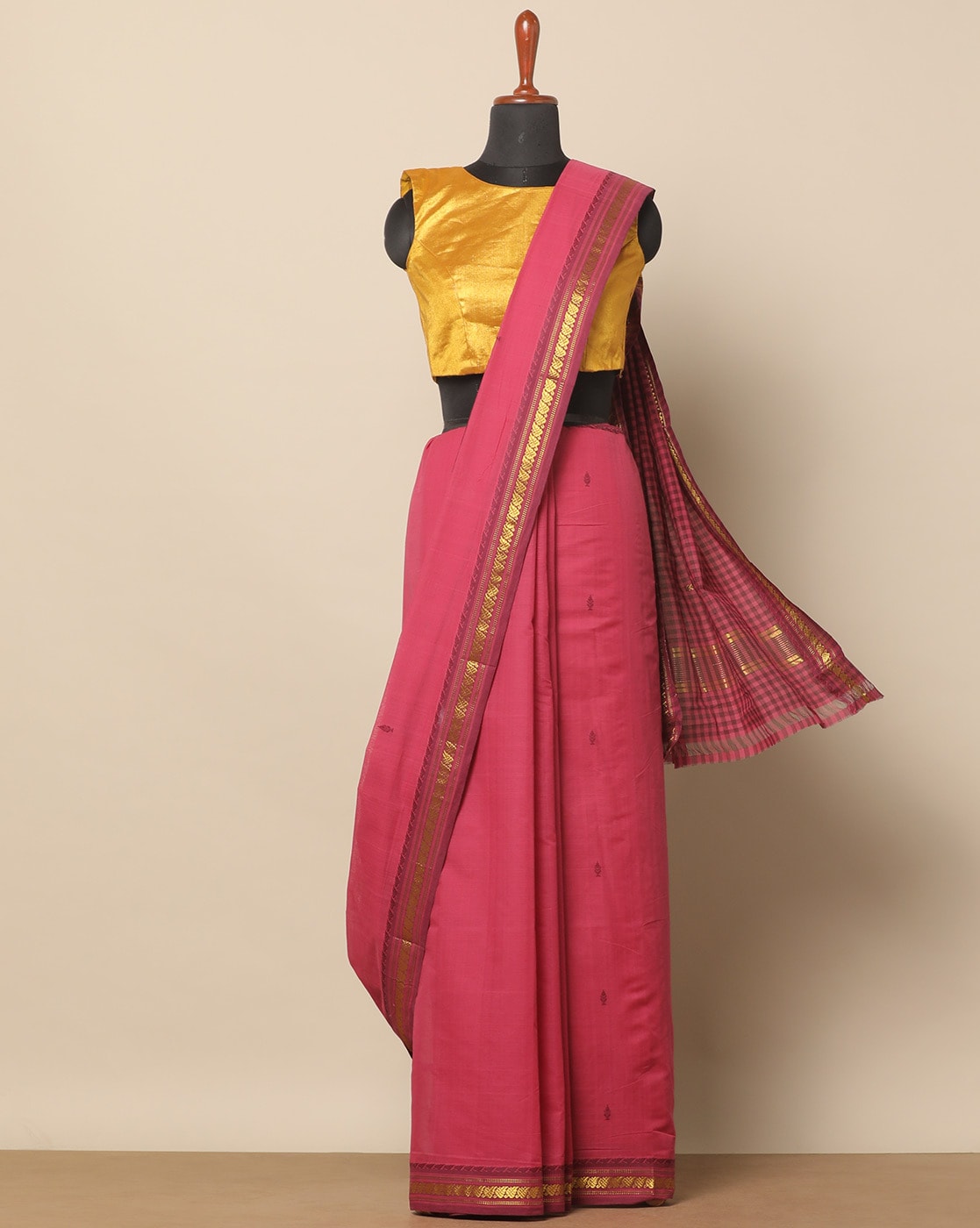 Buy Dark Grey Sarees for Women by Indie Picks Online | Ajio.com