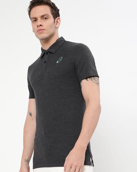 ASICS Men Heather Polo Top