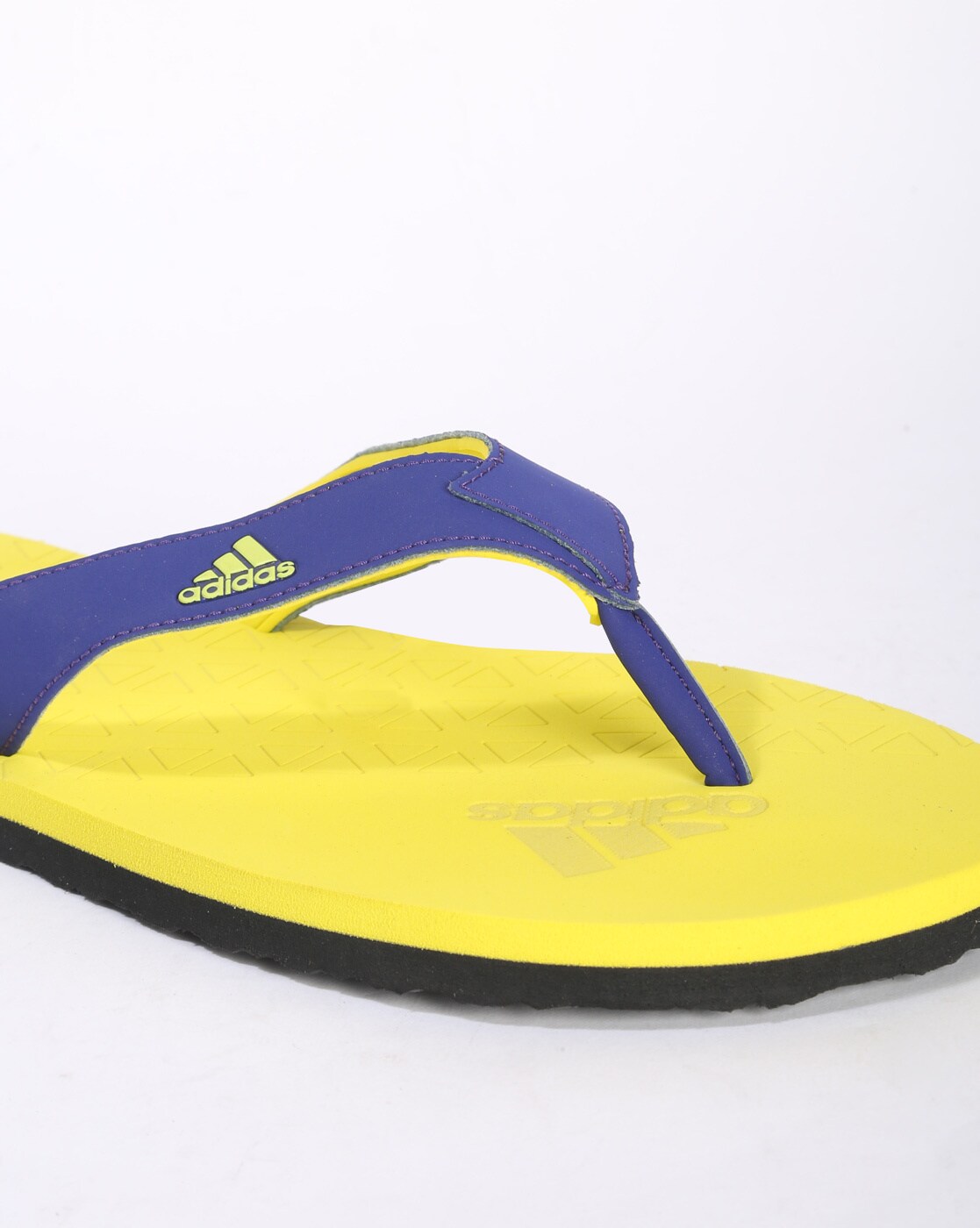 adidas yellow flip flops