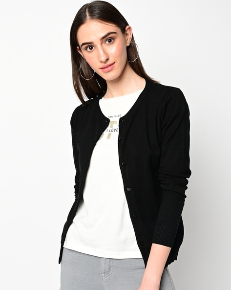 Buy White & Black Sweaters & Cardigans for Women by AJIO Online