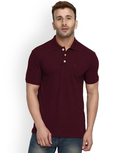 Buy Maroon Tshirts for Men by Chkokko 