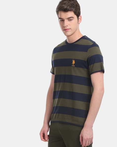 U S Polo Assn Striped Crew-Neck T-shirt