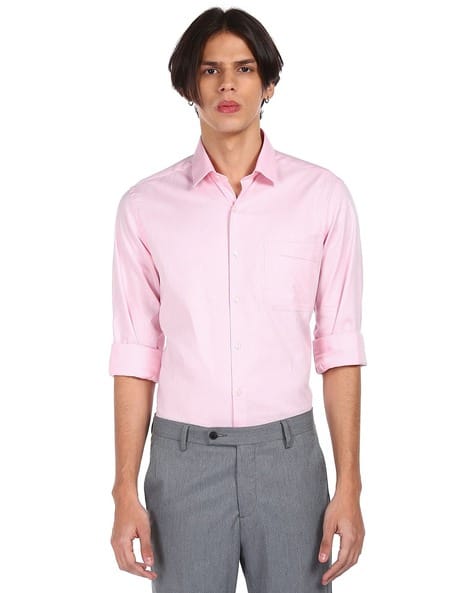 Buy Light Pink Shirts for Men by ARROW 