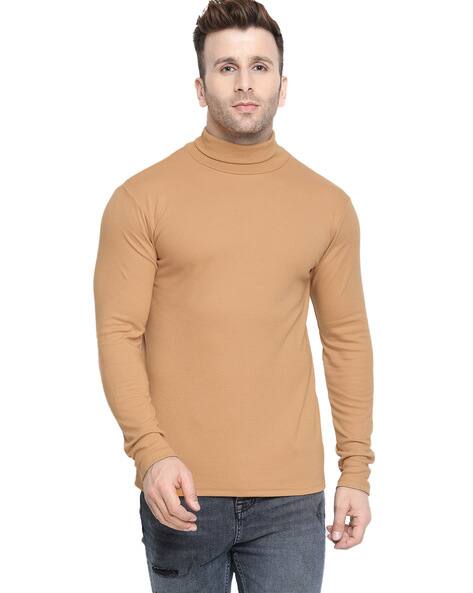 Beige Tshirts for Men by Chkokko Online 