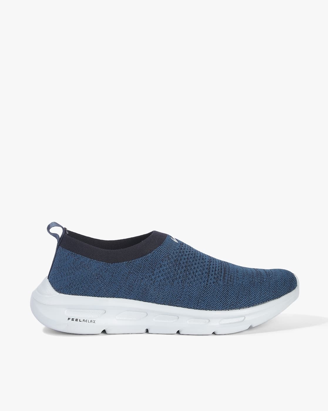 Campus King Pro Textured Slip-On Running Shoes For Men (Navy, 9)