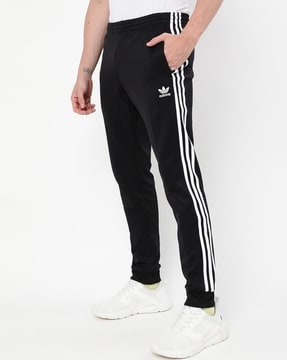 Adidas Men's 3 Stripe Tape Track Pants GM3833 - Black - Trade Sports