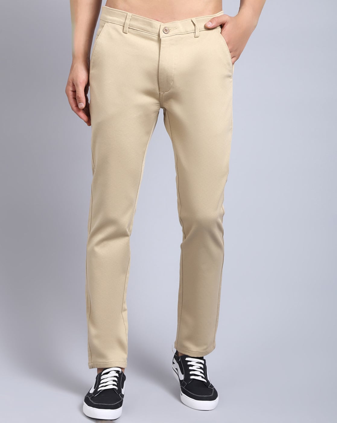 Grey Speckled Merino Wool Blend Pants