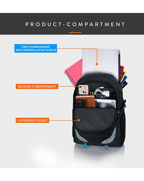 Buy Brand Print Backpack with Compression Straps Online at Best Prices in  India - JioMart.