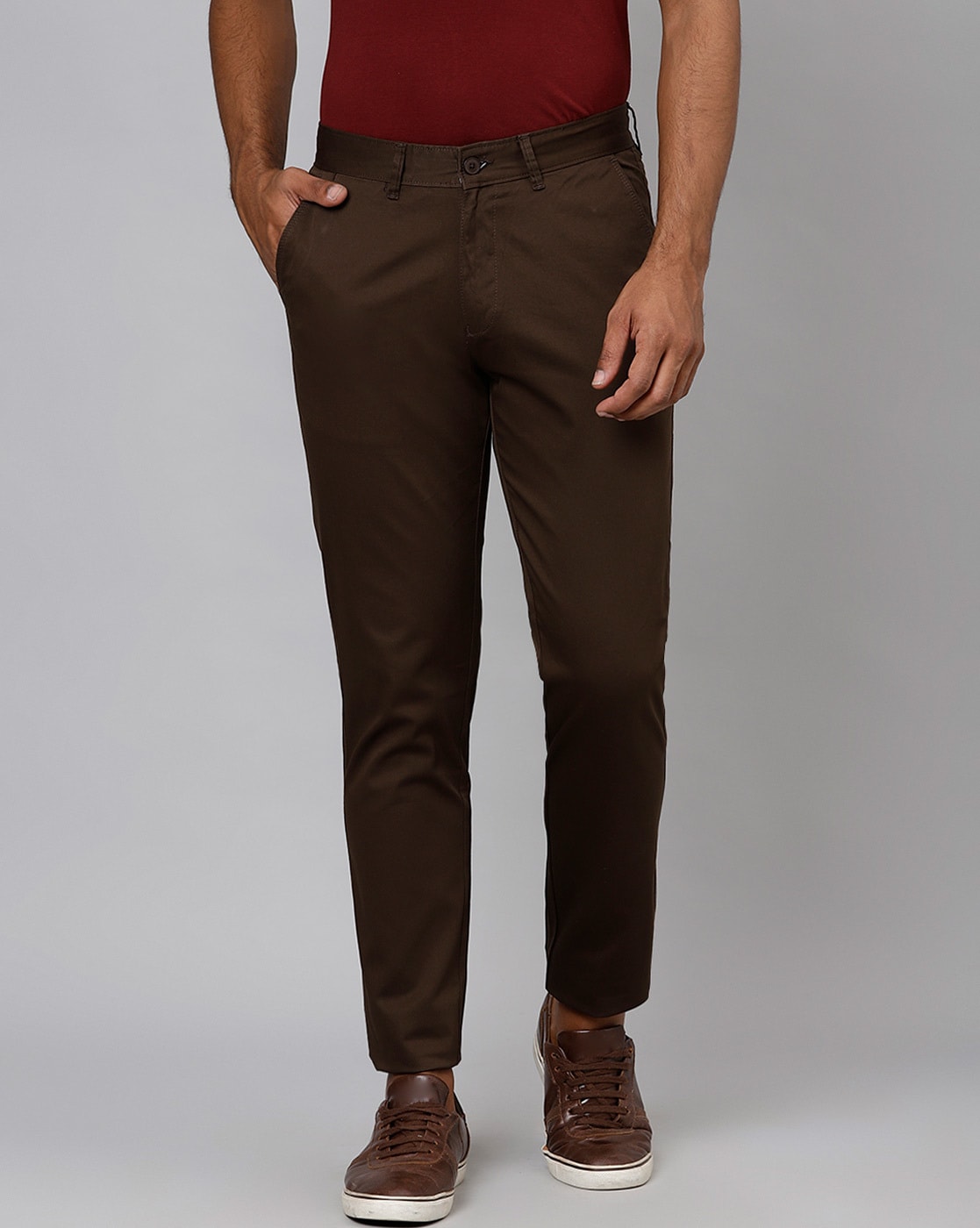 Carhartt WIP Contrast Stitch Trousers in Brown for Men | Lyst
