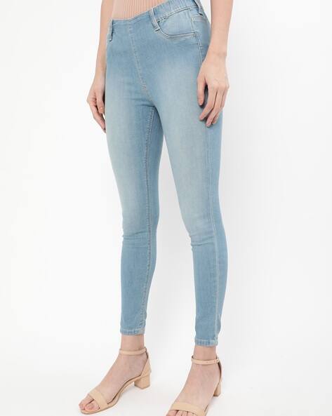 Mid-Wash Slim Fit Jeans