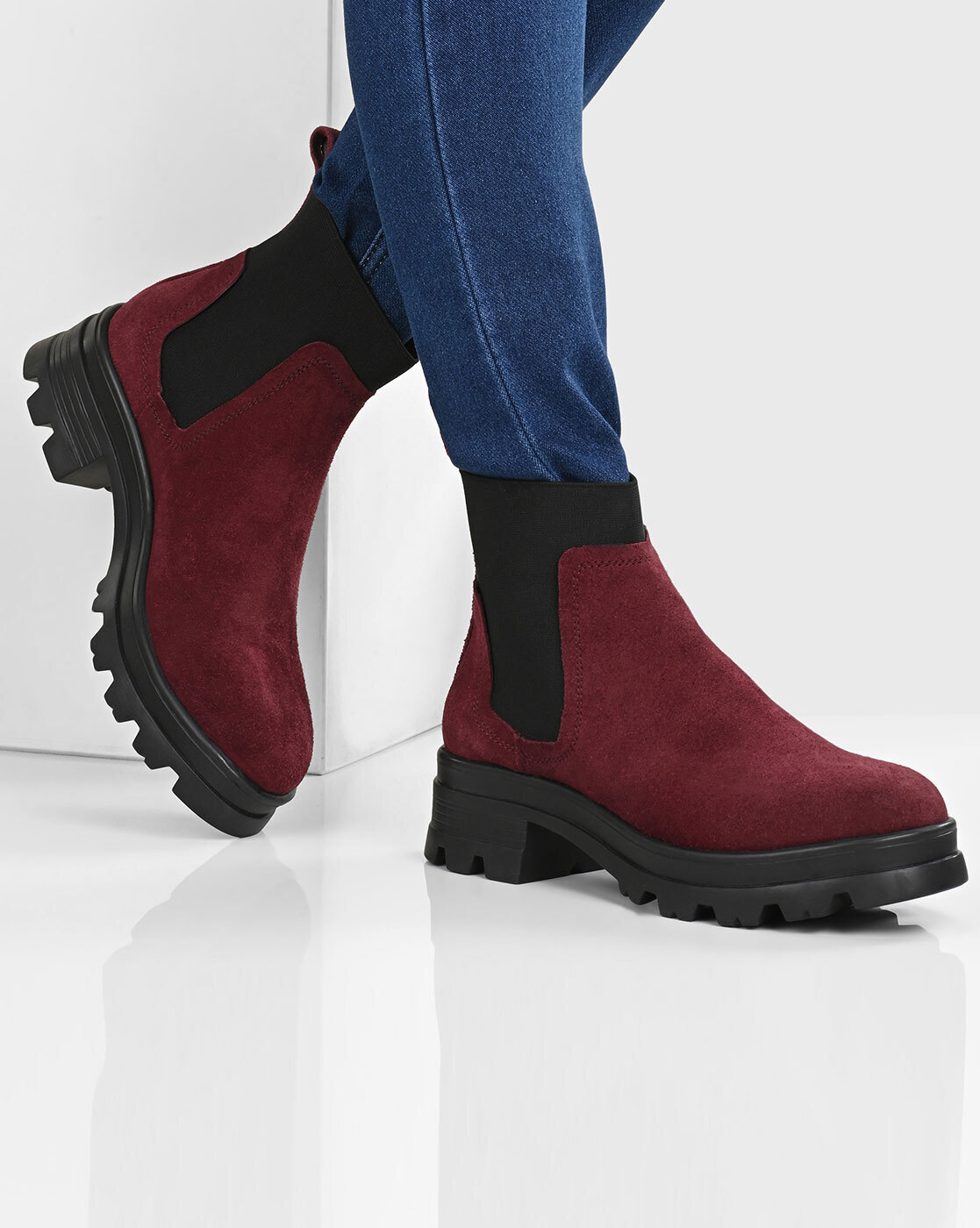 Burgundy Boots for by ARBUNORE Online | Ajio.com