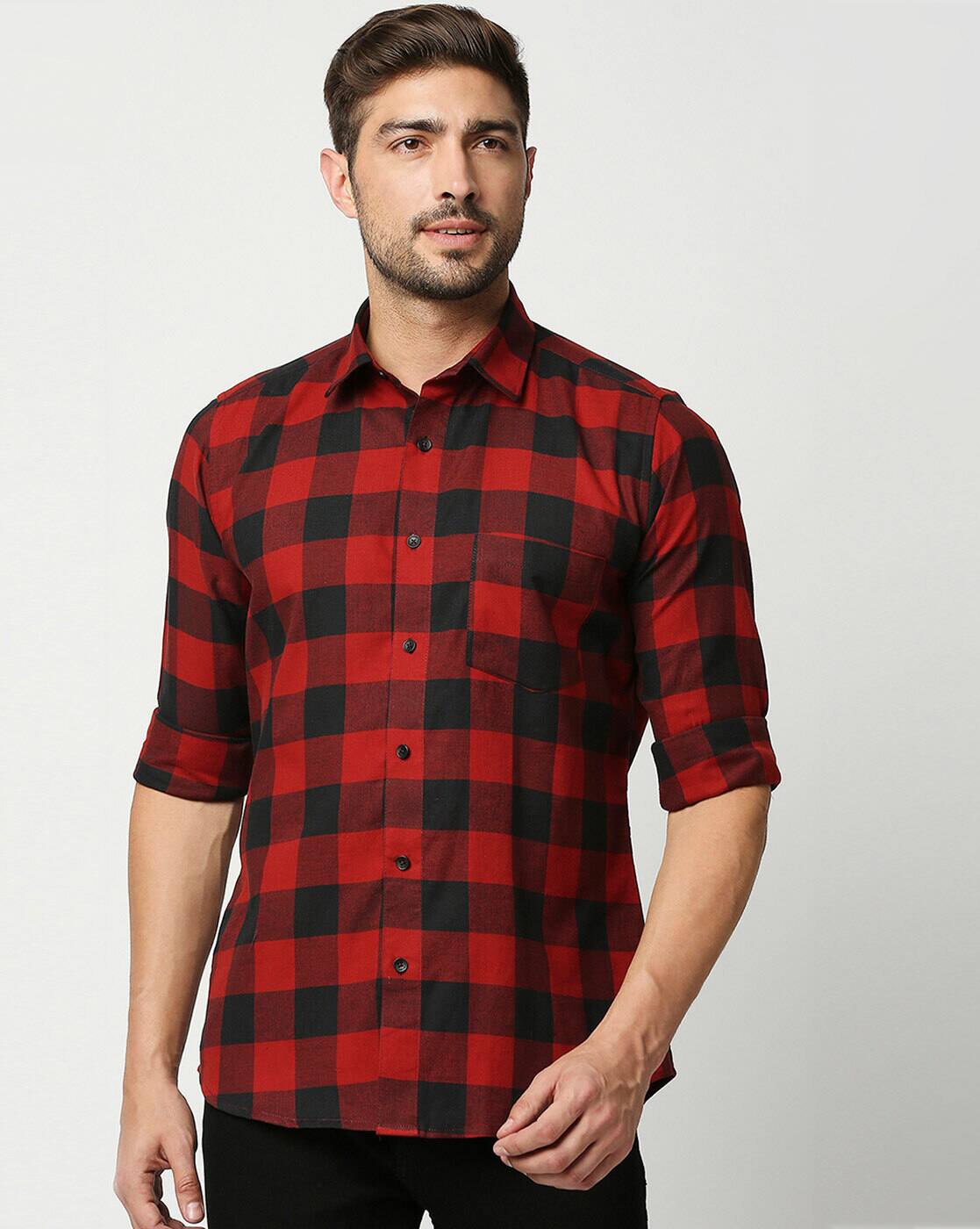Buy Red Shirts for Men by EVOQ Online 