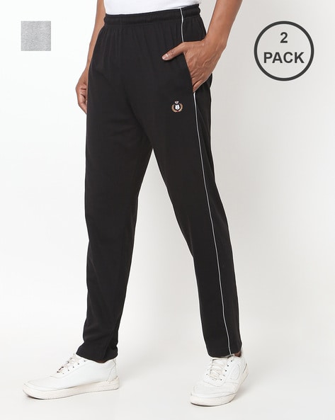 Buy MILDTOUCH Men Black, Grey Printed Lycra Blend, Polyester (Pack of 2) Track  Pant Online at Best Prices in India - JioMart.
