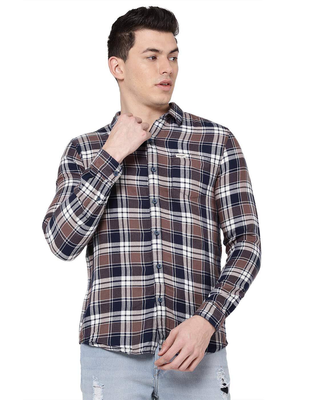 Buy Brown Shirts for Men by Wrangler 