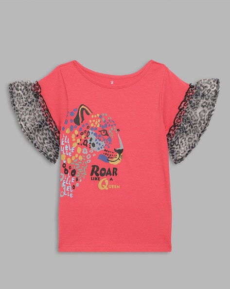 Elle Kids Printed Round-Neck Top