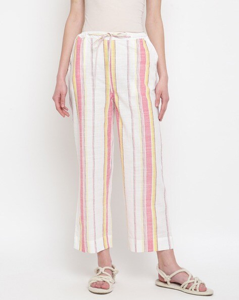 Striped Pants with Drawstring Waist Price in India