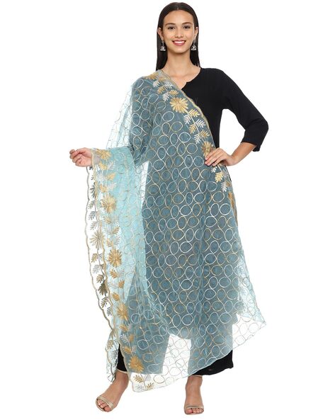 Embroidered Organza Dupatta Price in India