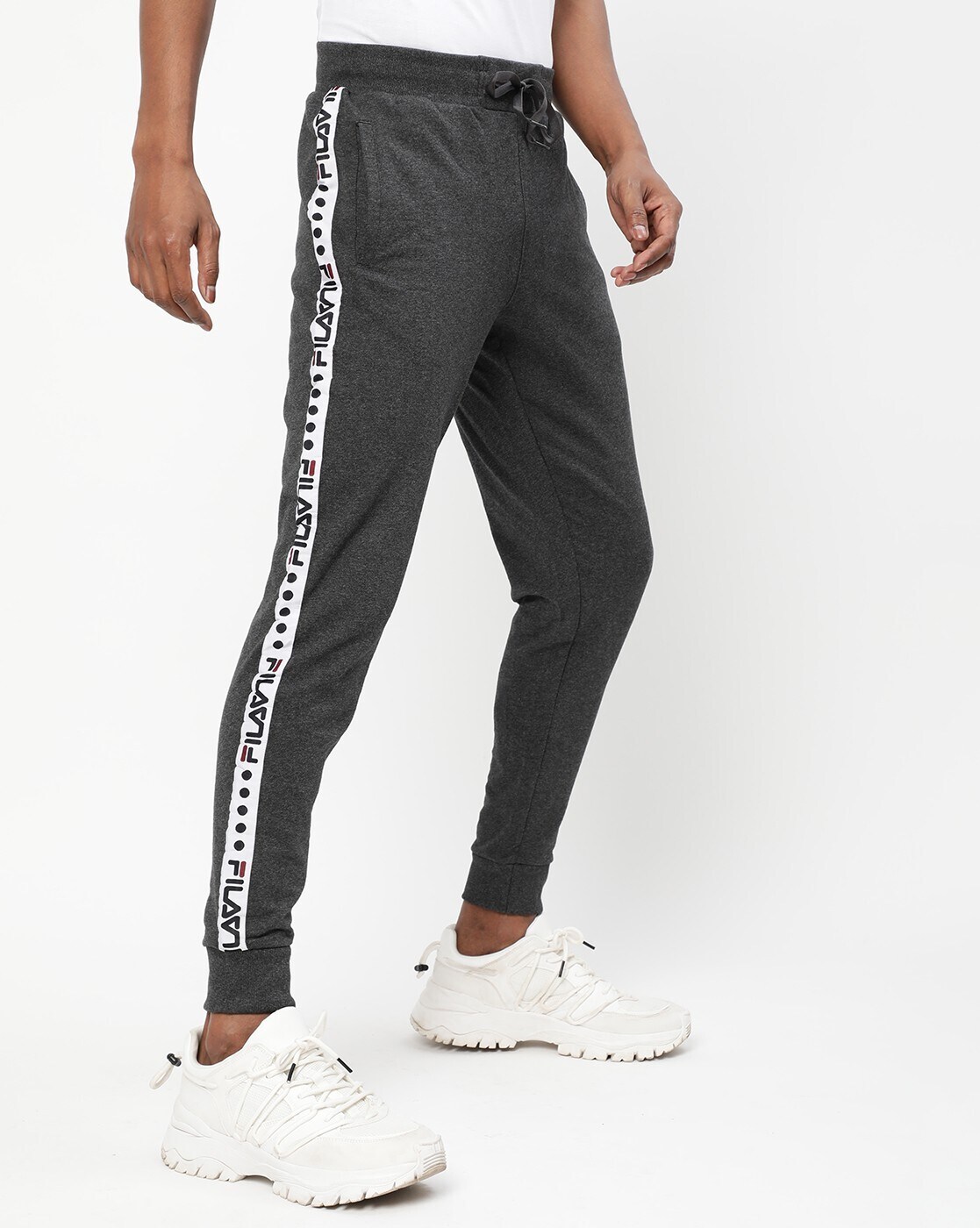 Panelled Slim Fit Cotton Joggers