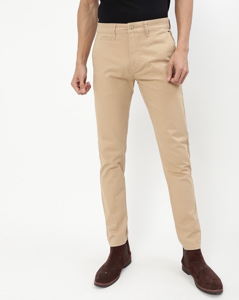 Buy Levis Khaki Cotton Tapered Fit Trousers for Mens Online  Tata CLiQ