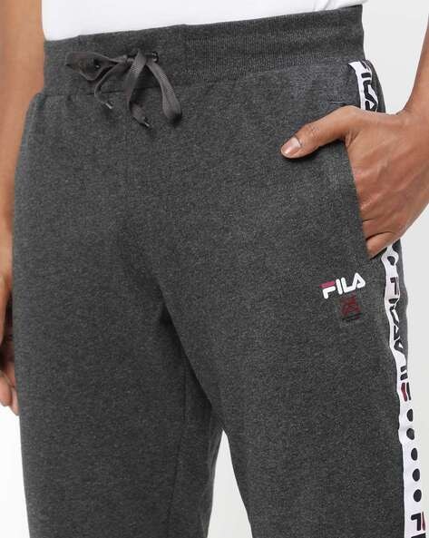 Panelled Slim Fit Cotton Joggers