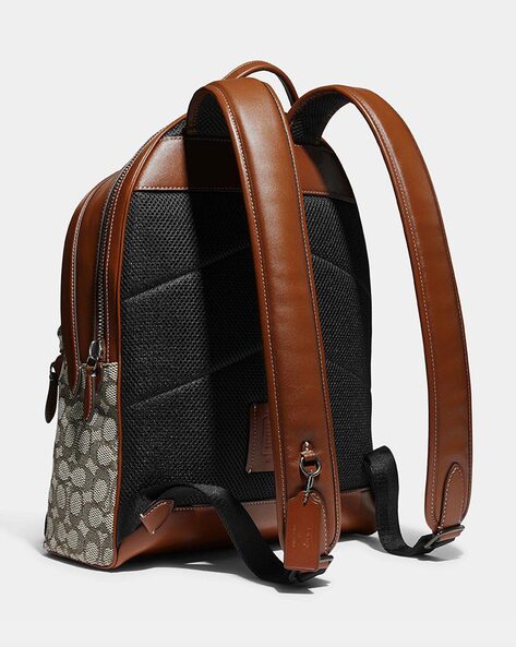 Campus backpack in online signature canvas with whipstitch