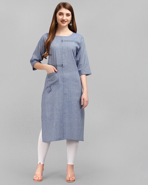 pure cotton Kurtis with both side pocket at Rs.625/Piece in surat offer by  geet gauri fashion