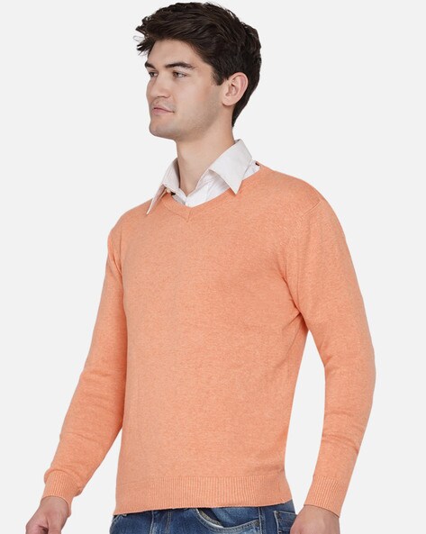 Peach sweater mens sale