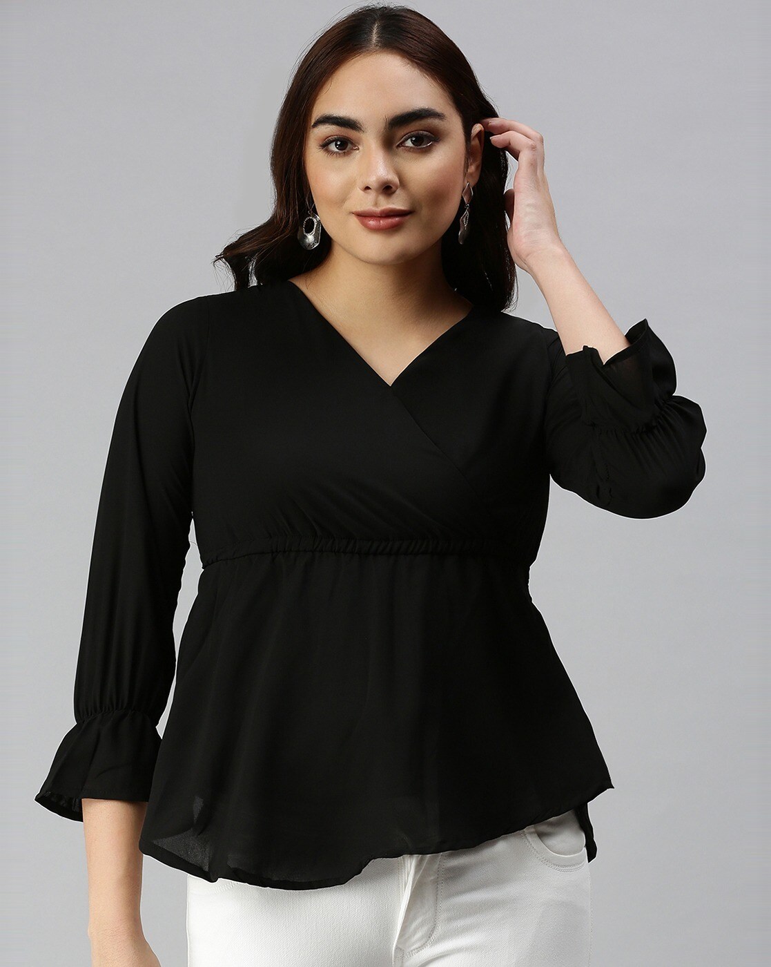 Buy Black Tops for Women by SHOWOFF Online