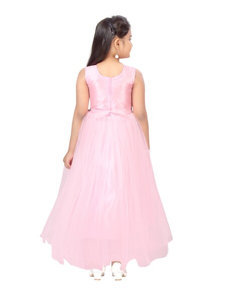 Ministitch Sparkling Baby Pink Color Full Length Net Ball Gown Dress for  Baby Girls | Kids Net Layer Gown Dress (Baby Pink) : Amazon.in: Clothing &  Accessories