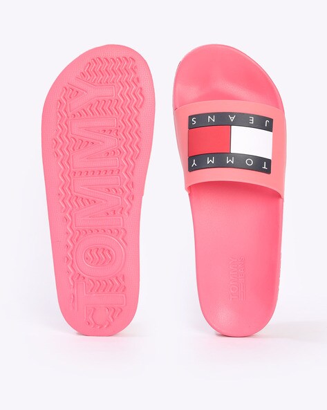 Tommy hilfiger pink discount sliders