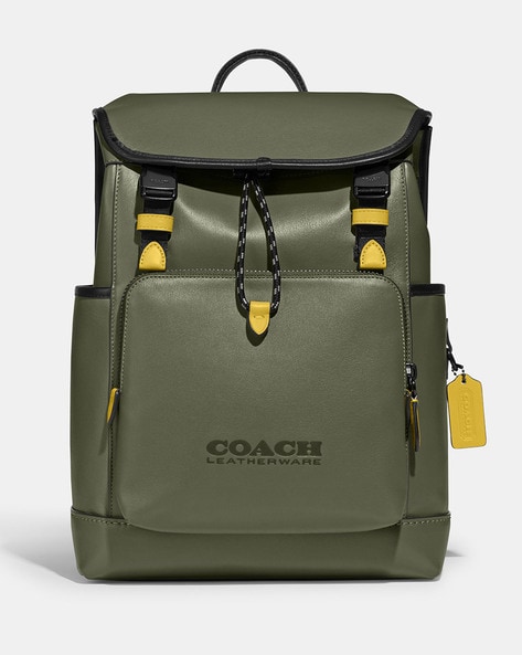 Coach clearance green backpack