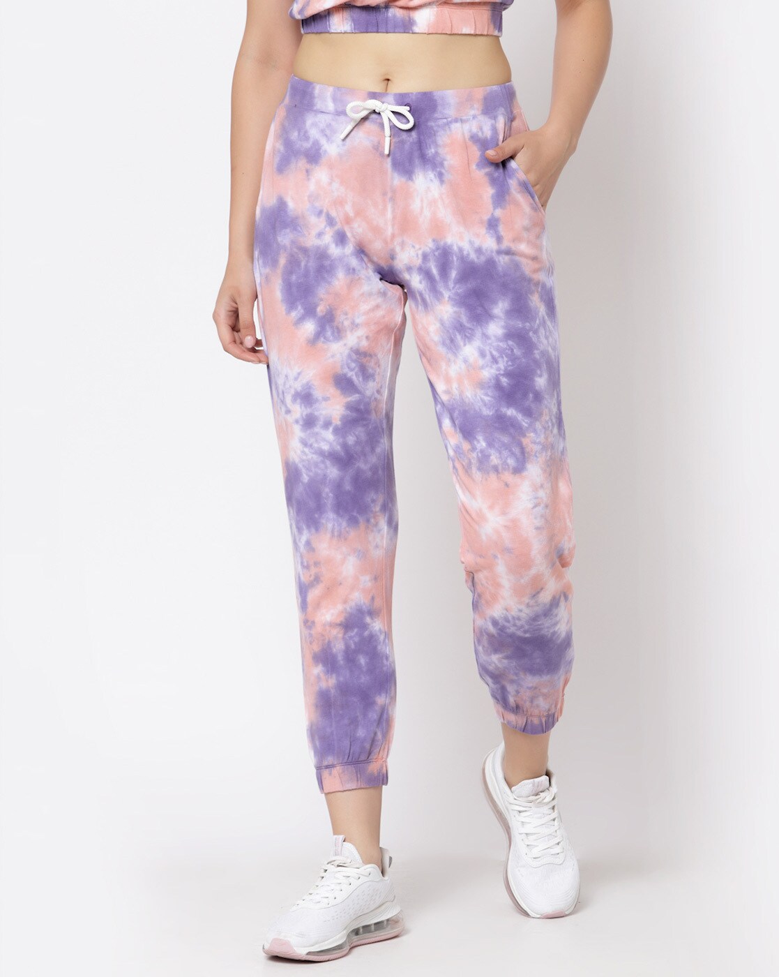 tie dye cuffed joggers