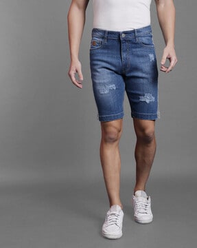 Textured Regular Fit Shorts