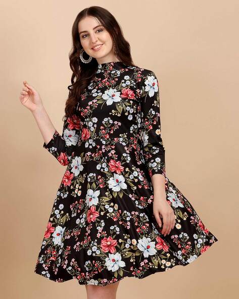 HTNBO Summer Dresses for Women 2022 Trendy Floral Halter Neck Sundress  Swing Sleeveless Casual Tunic Midi Dress Beach - Walmart.com