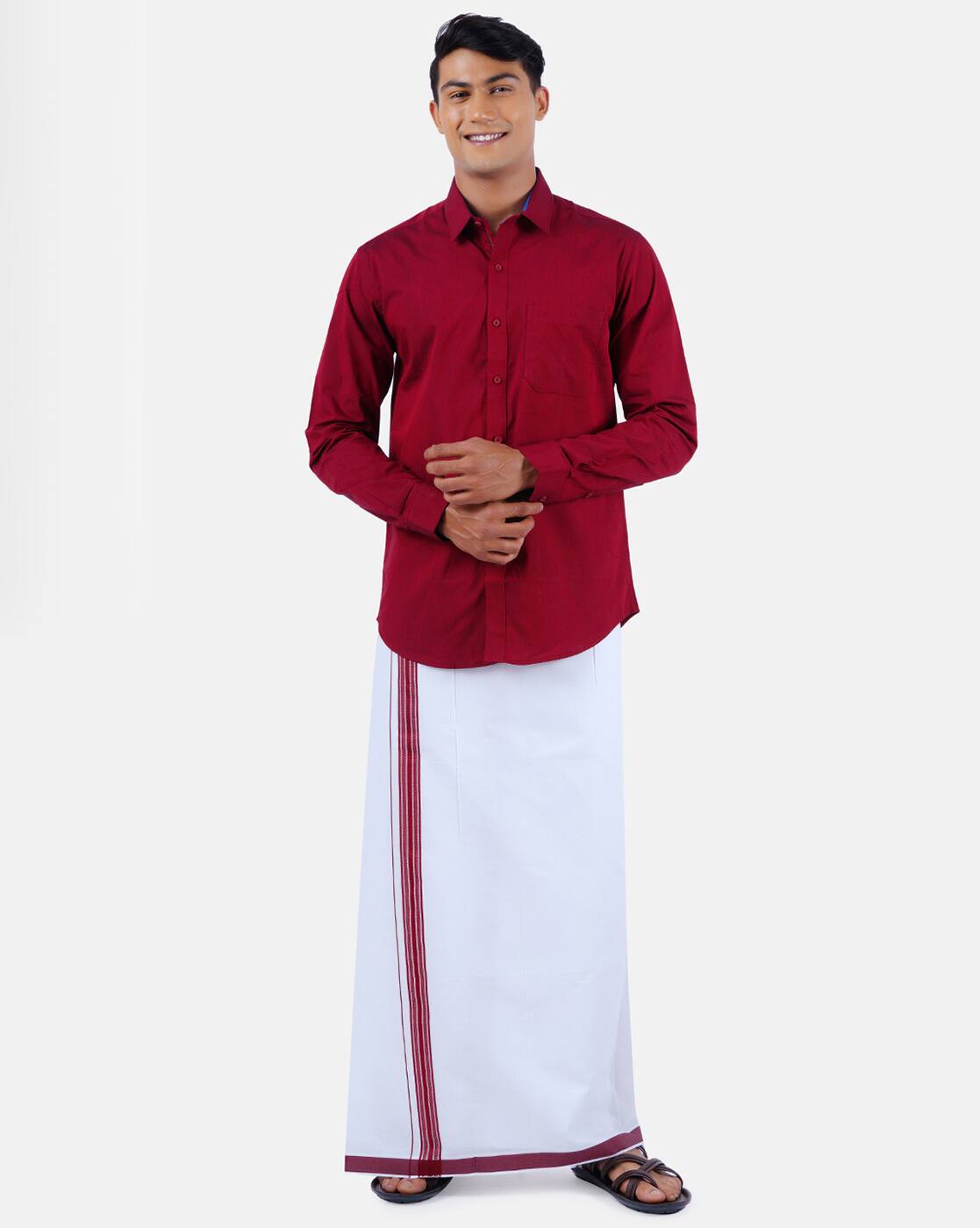 Buy Maroon Ethnic Suit Sets for Men by 