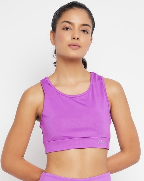Cotton Sports Bras for Women Women's Seamless MID Solid Color