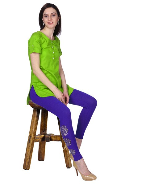 65 color shades Dollar Missy Churidar Leggings, Size: Free Size at