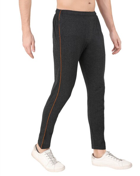 Straight Track Pants with Contrast Taping