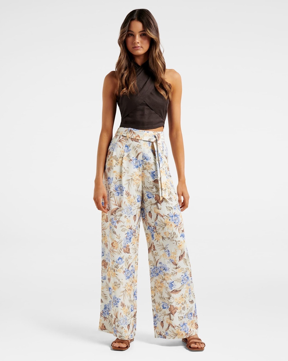 Floral Print Relaxed Fit Trousers