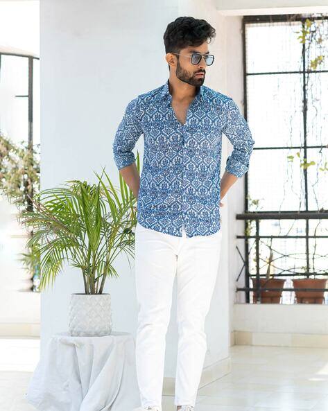 Blue Shirts for Men by Tistabene Online 