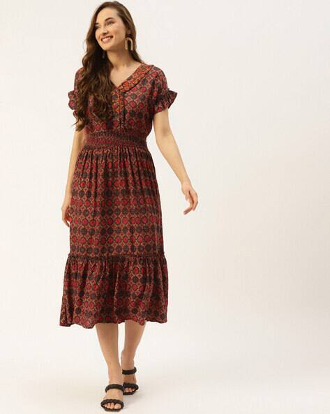 Buy Red Dresses for Women by Alsace Lorraine Paris Online | Ajio.com