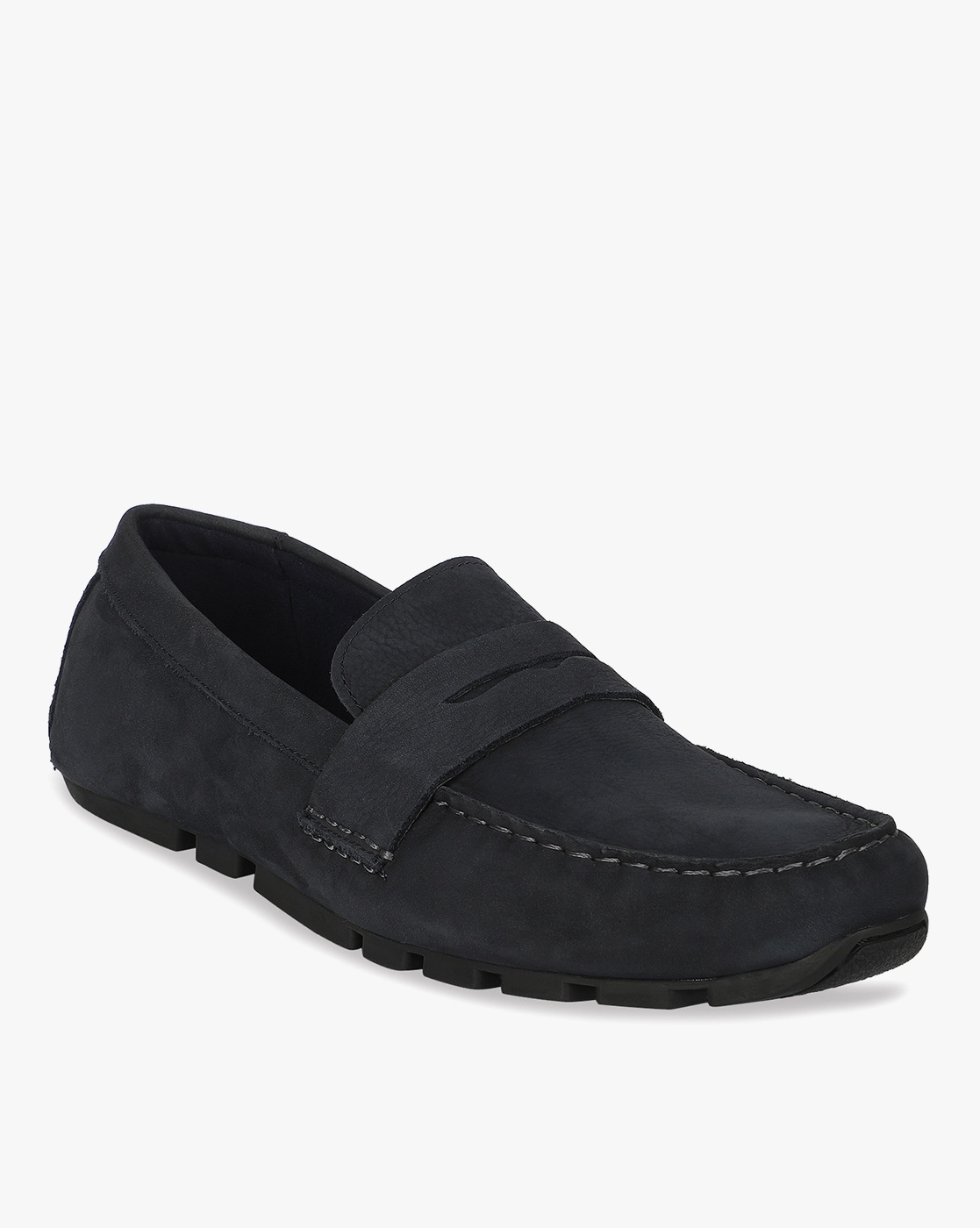 Clarks hotsell navy loafers