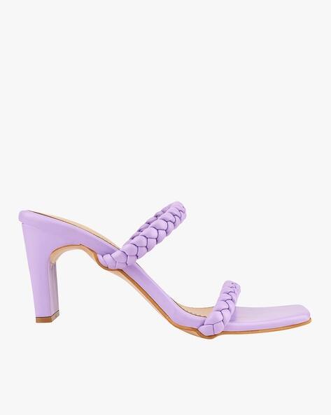 Buy Lavender Heeled Sandals for Women 