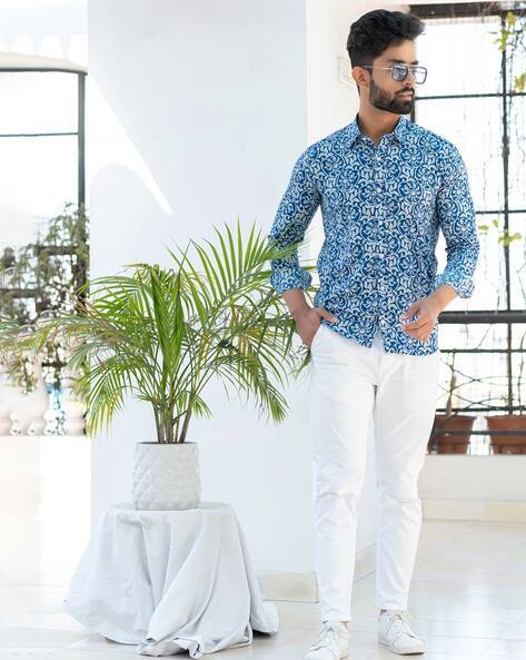 Blue Shirts for Men by Tistabene Online 