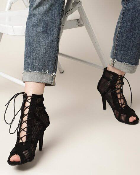 Buy Black Heeled Sandals for Women by Wknd Online | Ajio.com