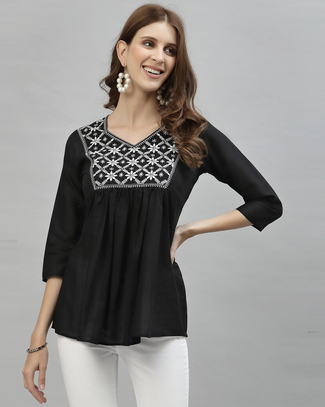 Buy Black Tops for Women by SELVIA Online